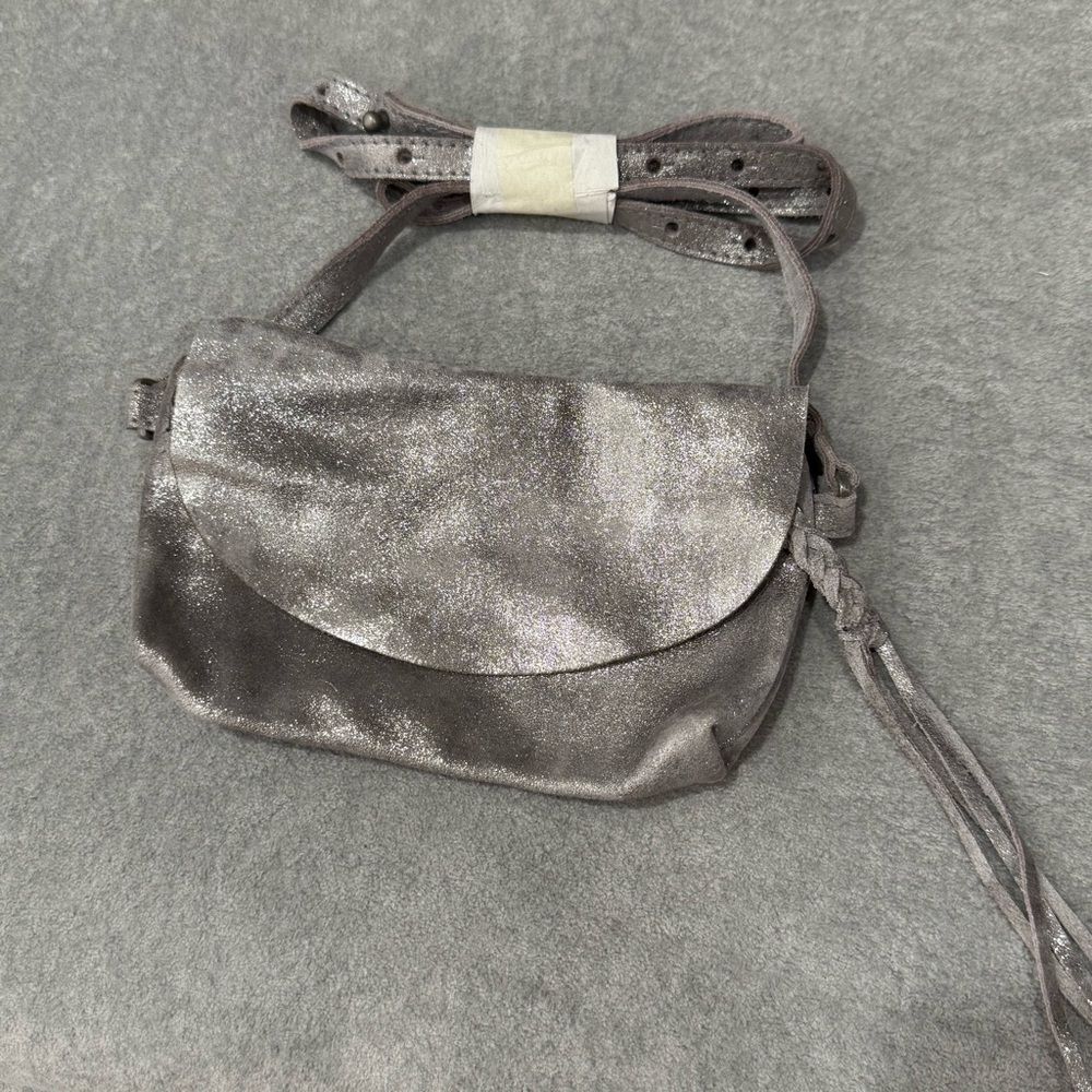 NEW Free People We The Free Rider Pyrite Crossbody in Smoke - Picture 3 of 5